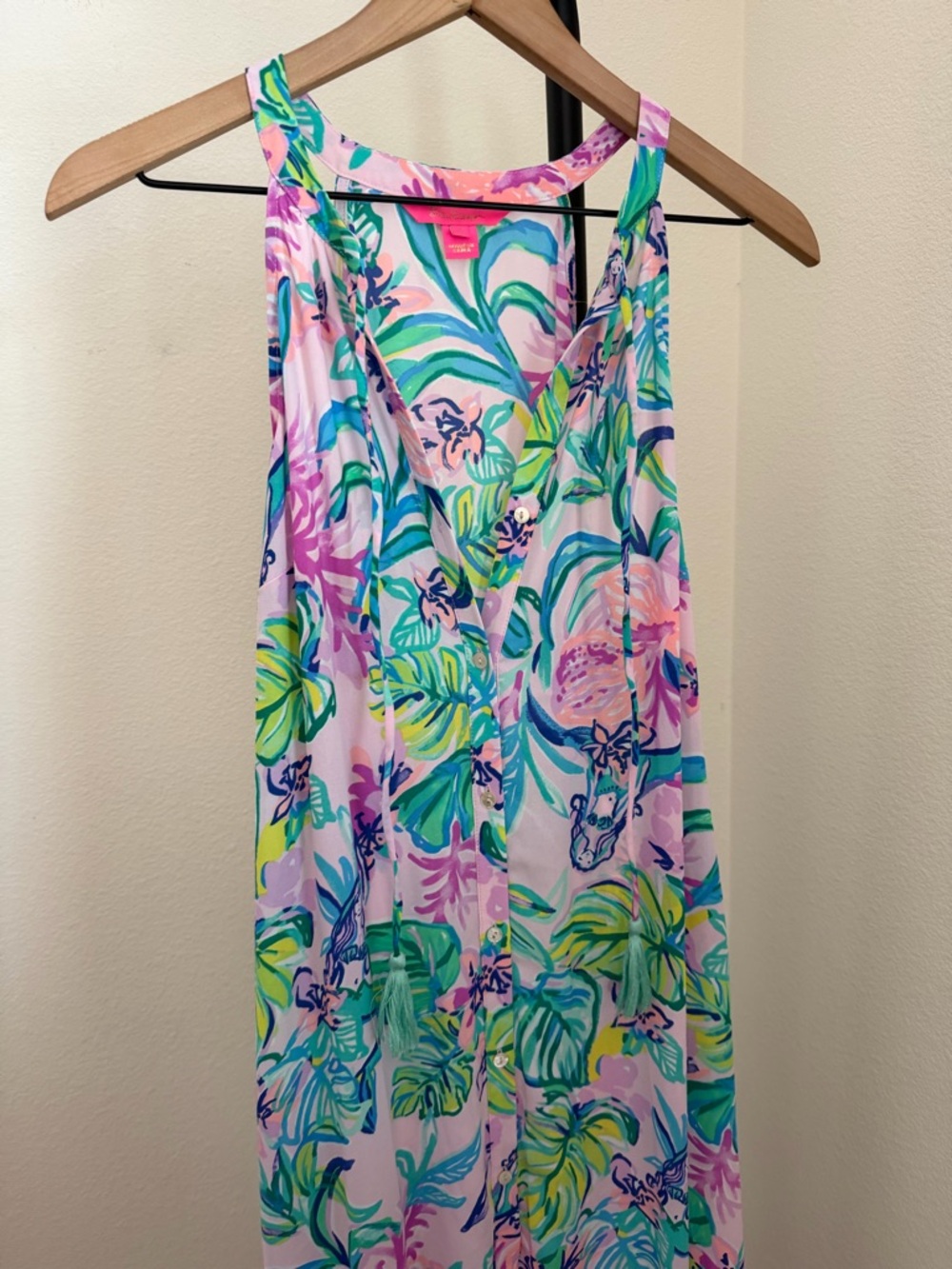 Lilly Pulitzer Multicolor Pink Green Blue Floral luliana maxi dress - Picture 3 of 5
